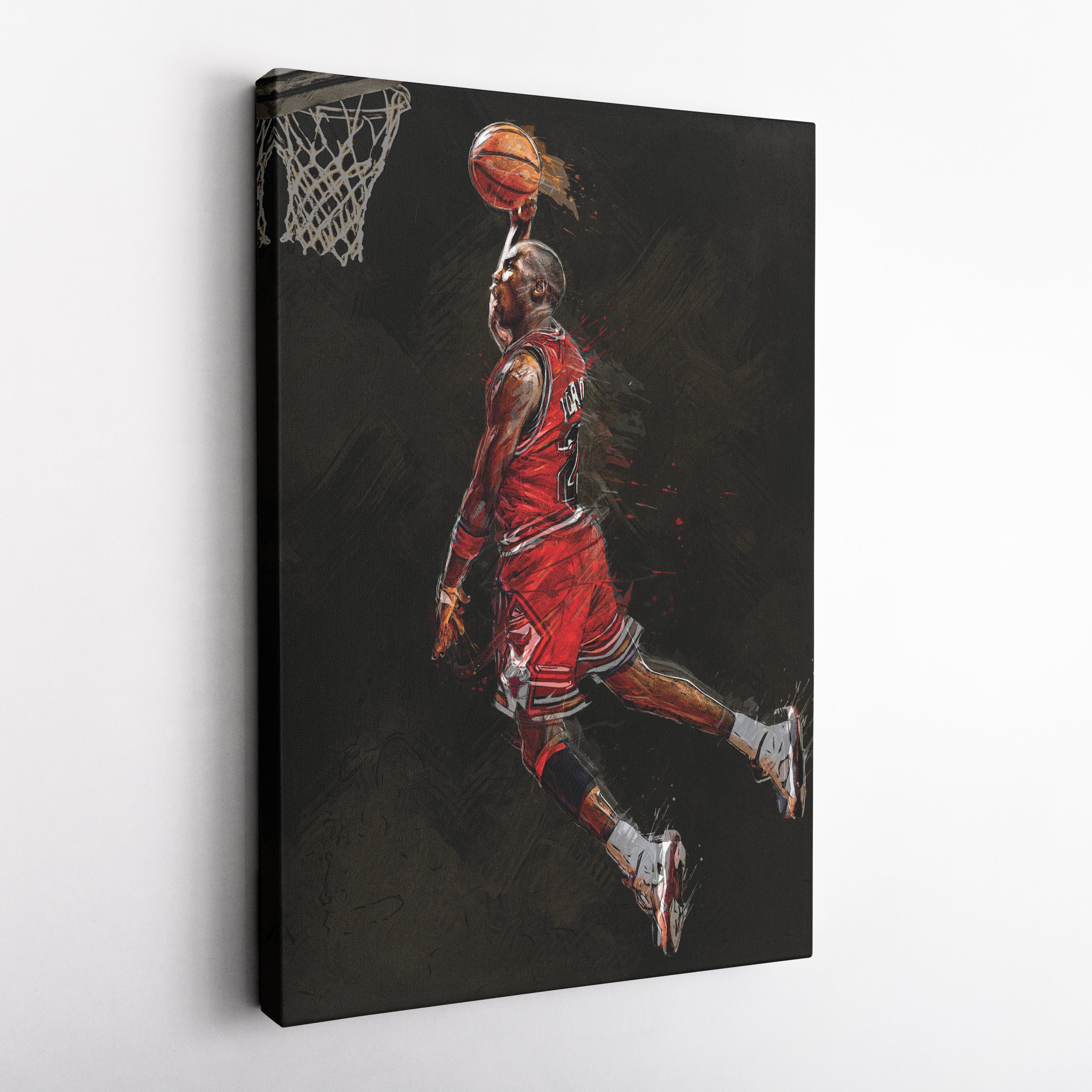 Michael Jordan Slam Dunk Canvas – Chicago Bulls Basketball Wall Art for Home & Man Cave