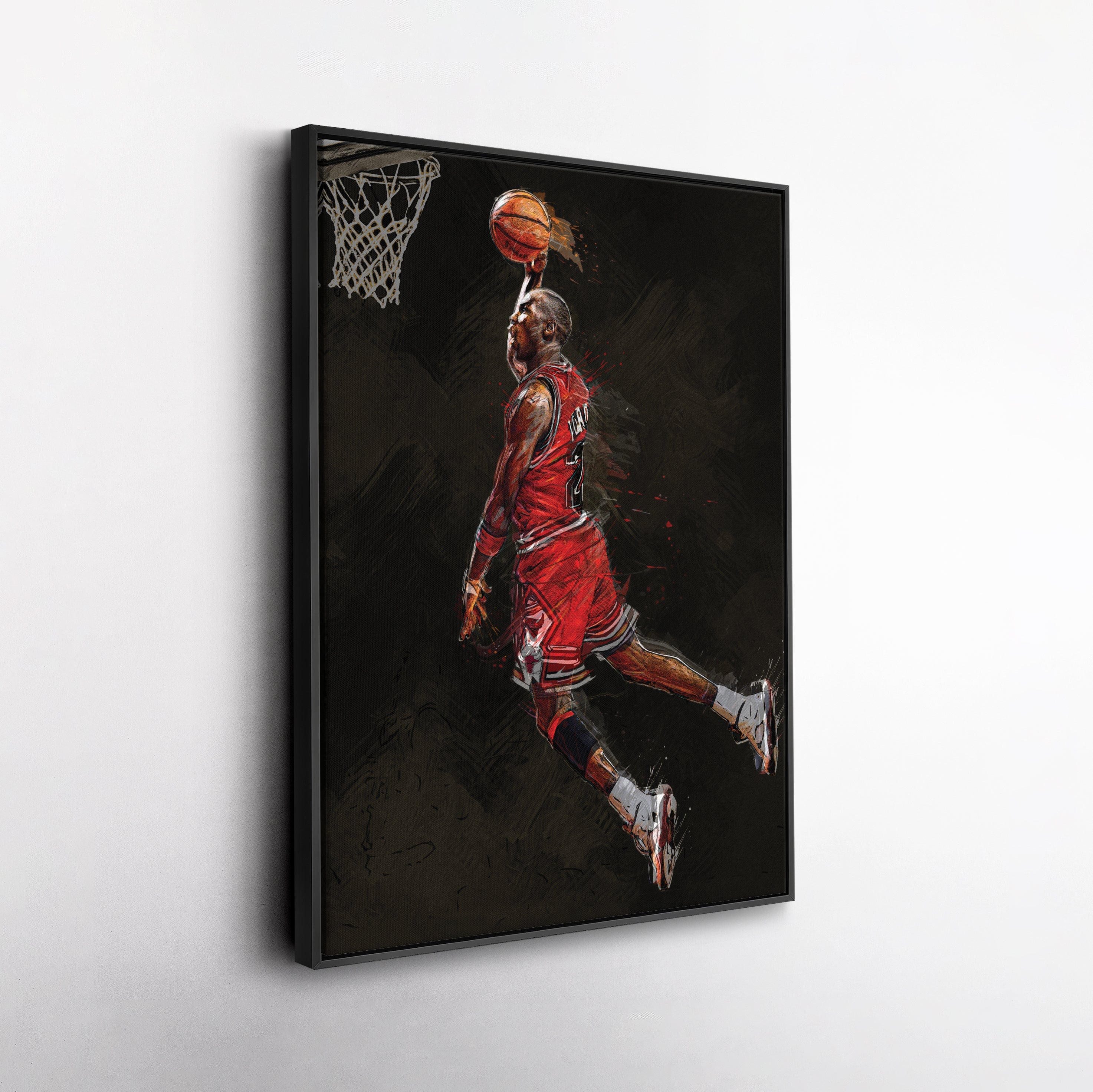 Michael Jordan Slam Dunk Canvas – Chicago Bulls Basketball Wall Art for Home & Man Cave